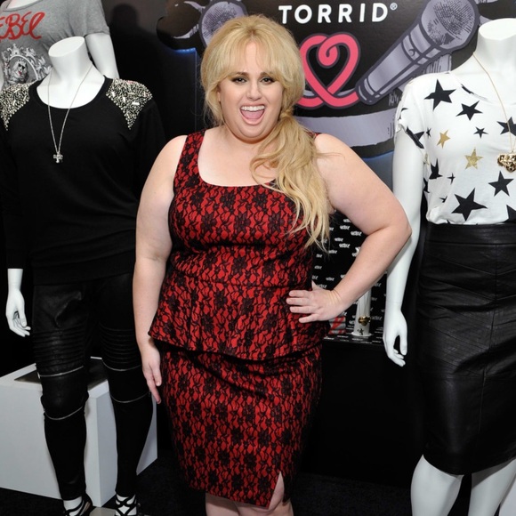 NWT- Rebel Wilson for Torrid Red & Black Lace Sleeveless Peplum Bodycon Dress 16 - Picture 4 of 15